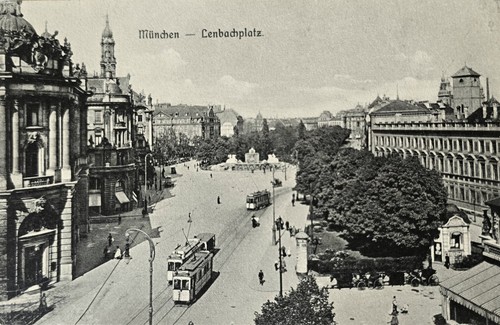 München lenbachplatz - ak,