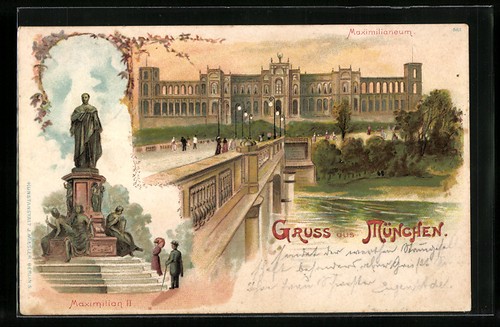 Lithographie münchen denlmal - lithographie,