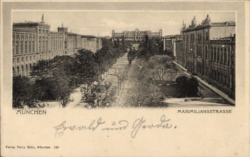München maximilianstraße - ak, münchen,